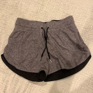 lululemon reversible black and gray shorts (probably size 6)